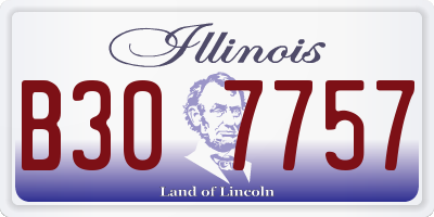 IL license plate B307757
