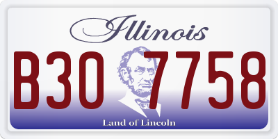 IL license plate B307758