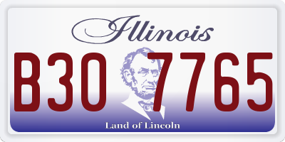 IL license plate B307765