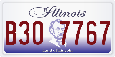 IL license plate B307767