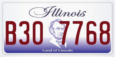 IL license plate B307768