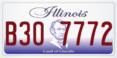 IL license plate B307772