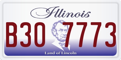 IL license plate B307773