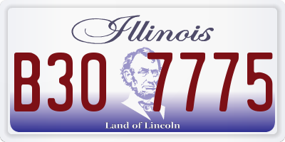 IL license plate B307775