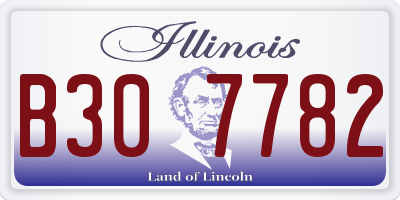 IL license plate B307782
