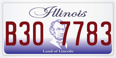 IL license plate B307783