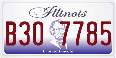 IL license plate B307785