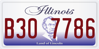 IL license plate B307786