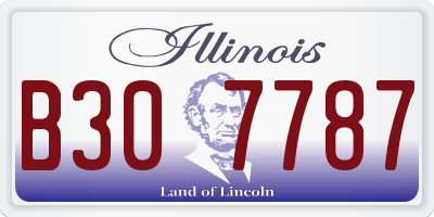 IL license plate B307787