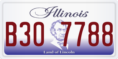 IL license plate B307788