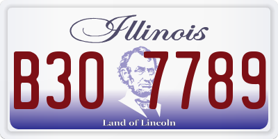 IL license plate B307789