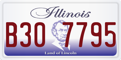 IL license plate B307795