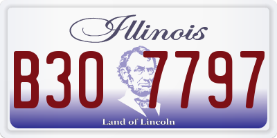 IL license plate B307797