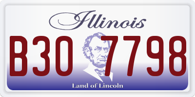 IL license plate B307798