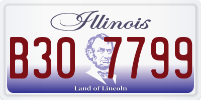 IL license plate B307799