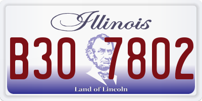 IL license plate B307802