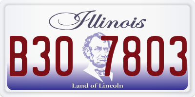 IL license plate B307803