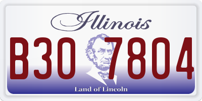 IL license plate B307804