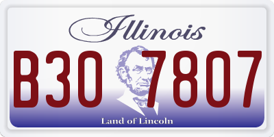 IL license plate B307807