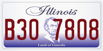 IL license plate B307808