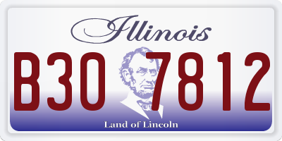 IL license plate B307812