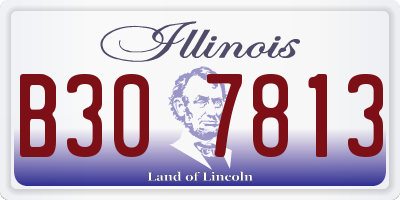 IL license plate B307813
