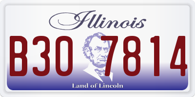 IL license plate B307814