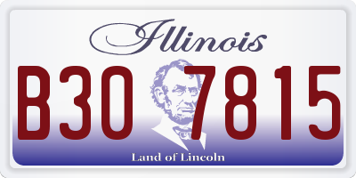 IL license plate B307815
