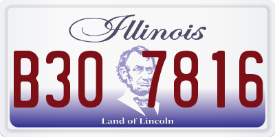 IL license plate B307816