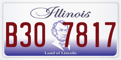 IL license plate B307817
