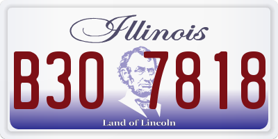 IL license plate B307818