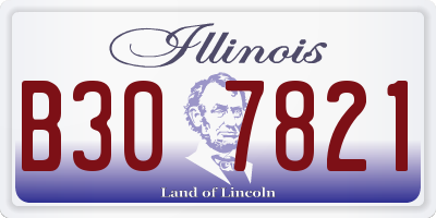 IL license plate B307821