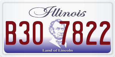IL license plate B307822