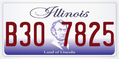 IL license plate B307825
