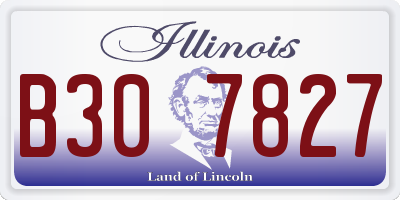 IL license plate B307827