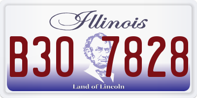 IL license plate B307828