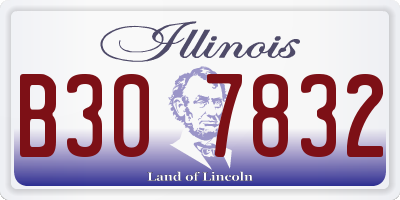 IL license plate B307832