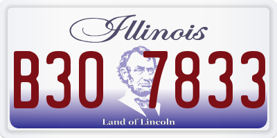 IL license plate B307833