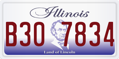 IL license plate B307834