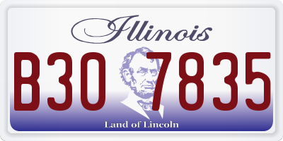 IL license plate B307835