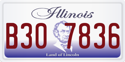 IL license plate B307836