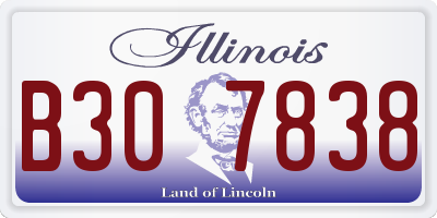 IL license plate B307838