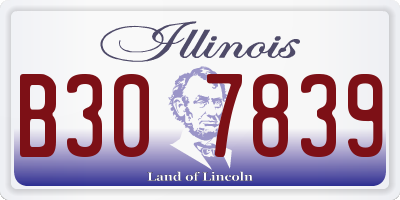 IL license plate B307839