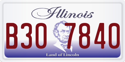 IL license plate B307840