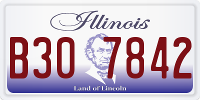 IL license plate B307842