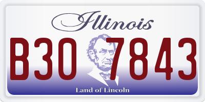 IL license plate B307843