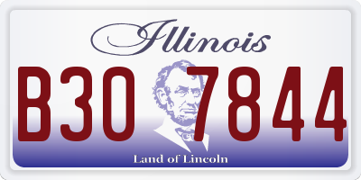 IL license plate B307844