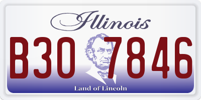 IL license plate B307846