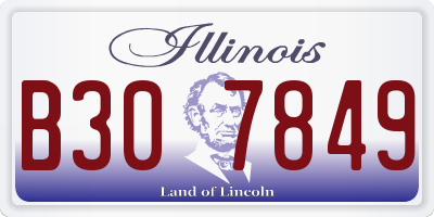 IL license plate B307849