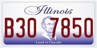 IL license plate B307850